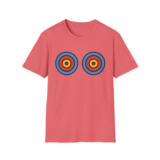 Playful energy meets bold style in the Target Practice tee. A fun double-bullseye design built for good vibes. Worldwide shipping.