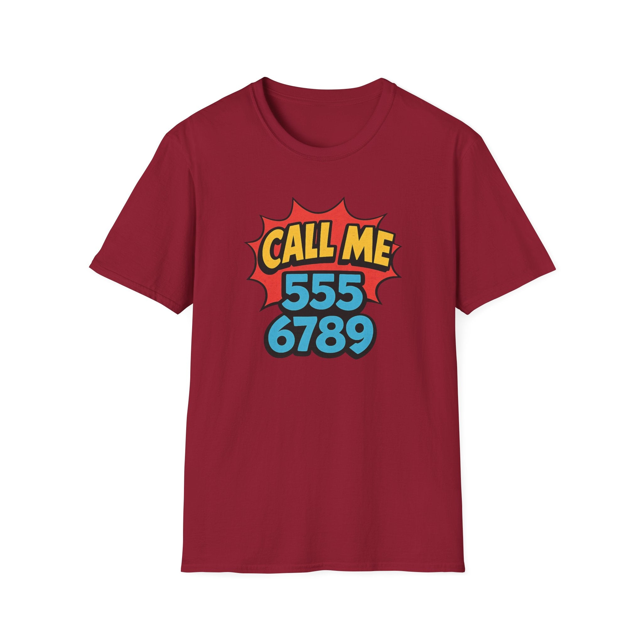 Call Me 555-6789 Retro Graphic Tee | Walking Canvas | Funny Phone ...