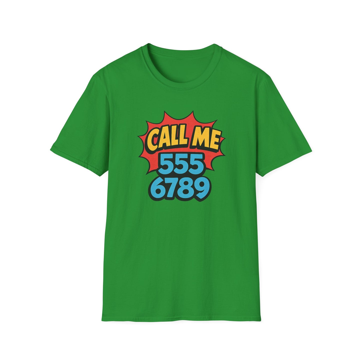 funny call me 5556789 graphic tee irish green shirt

retro phone number graphic t-shirt pop art design

call me 555 6789 novelty graphic tee

funny conversation starter t-shirt design

retro comic style graphic tee