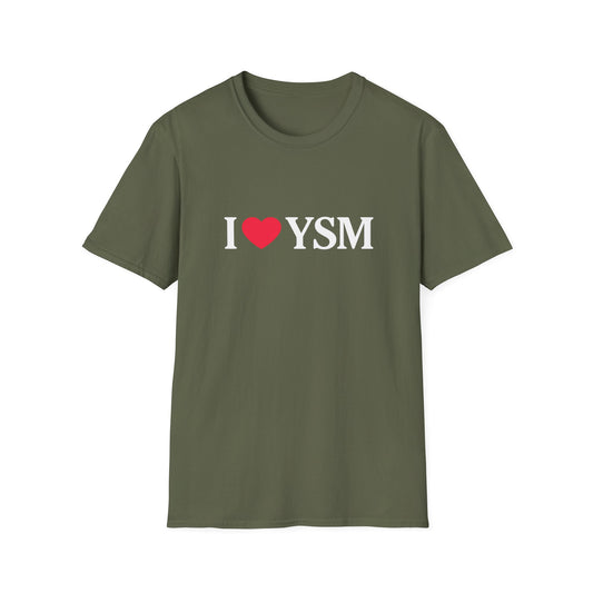 A wholesome, feel-good graphic tee that reps love, family and kindness. Meet the I ❤️ YSM tee. Wearable warmth with worldwide shipping.