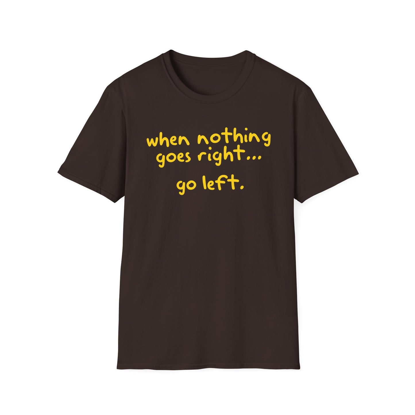 Crisp, urban and confidently cheeky. The Go Left tee drops effortless style in a bold graphic hit. A Walking Canvas Co. staple with worldwide shipping.