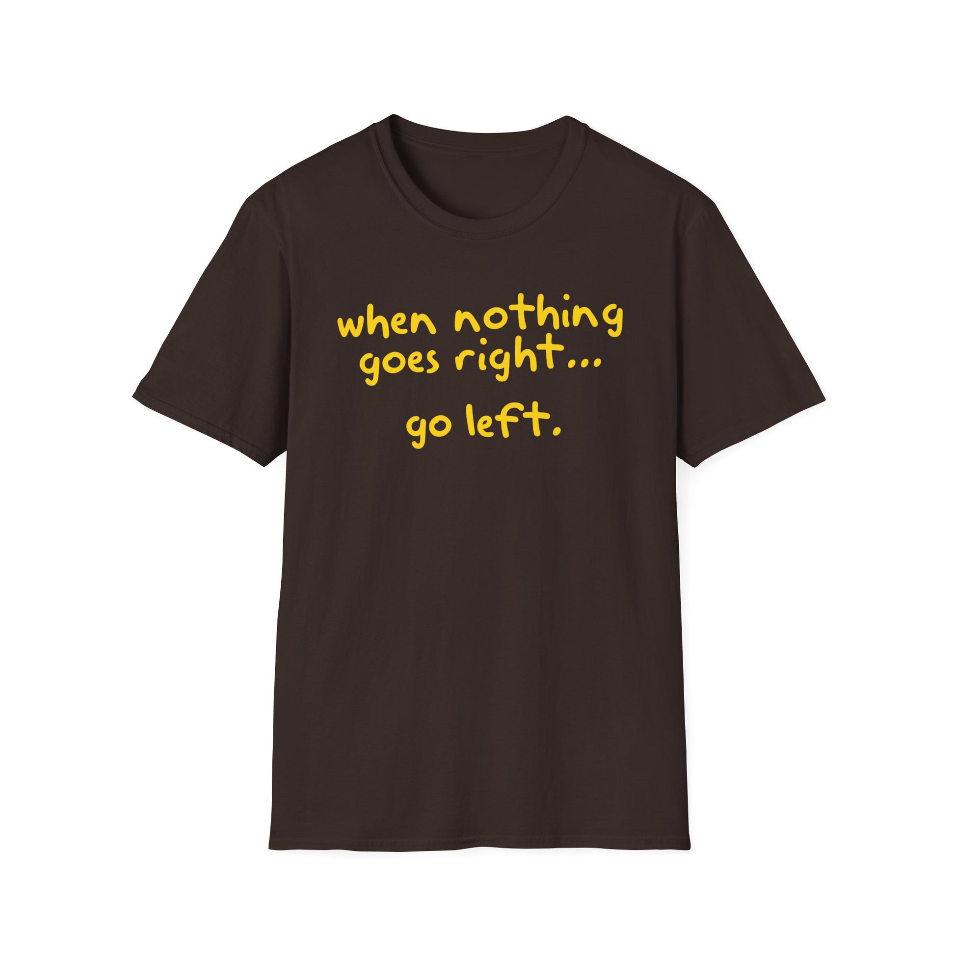 Crisp, urban and confidently cheeky. The Go Left tee drops effortless style in a bold graphic hit. A Walking Canvas Co. staple with worldwide shipping.