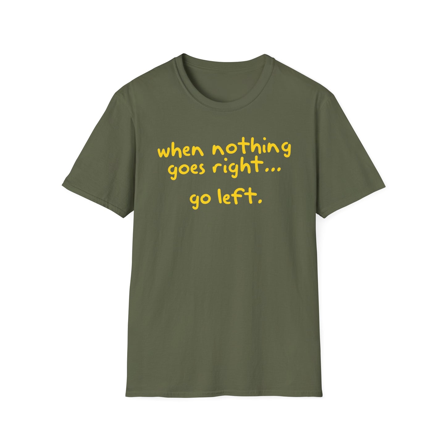 Crisp, urban and confidently cheeky. The Go Left tee drops effortless style in a bold graphic hit. A Walking Canvas Co. staple with worldwide shipping.