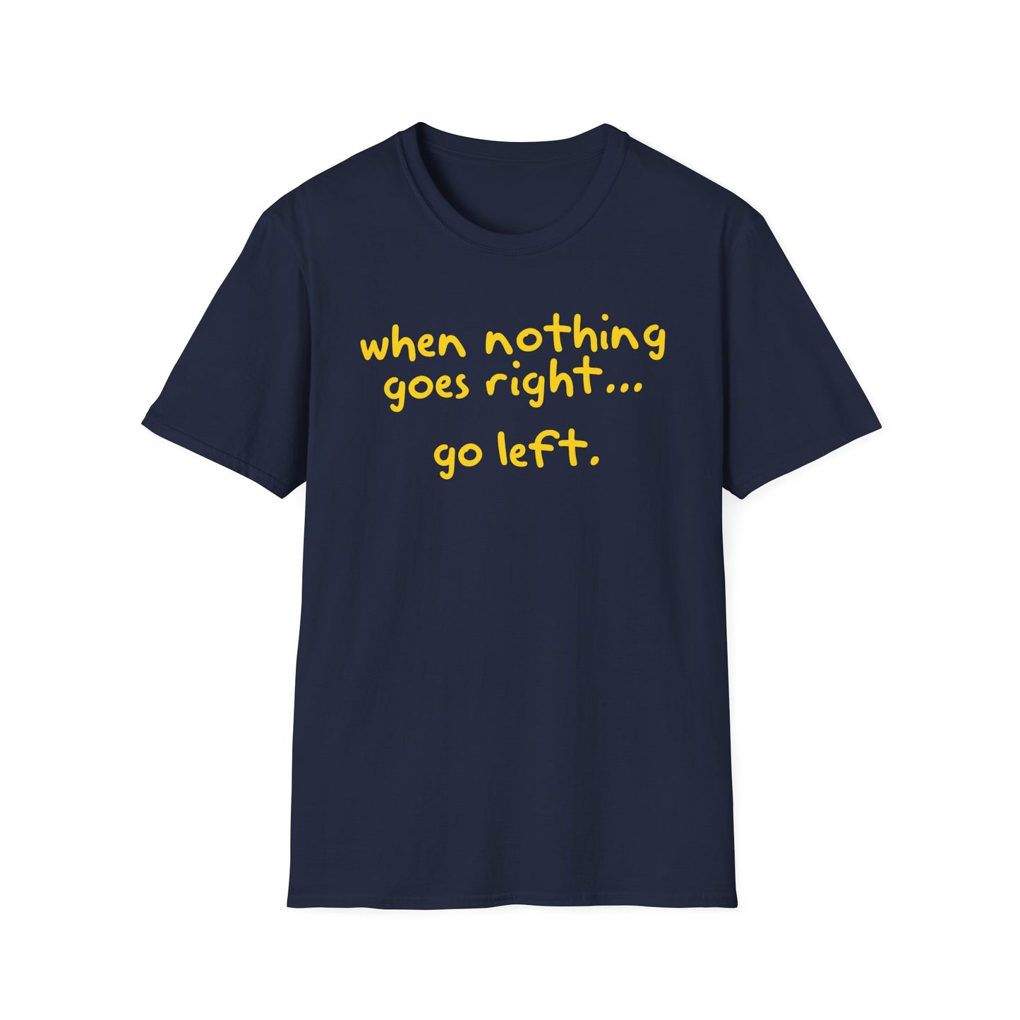 Crisp, urban and confidently cheeky. The Go Left tee drops effortless style in a bold graphic hit. A Walking Canvas Co. staple with worldwide shipping.