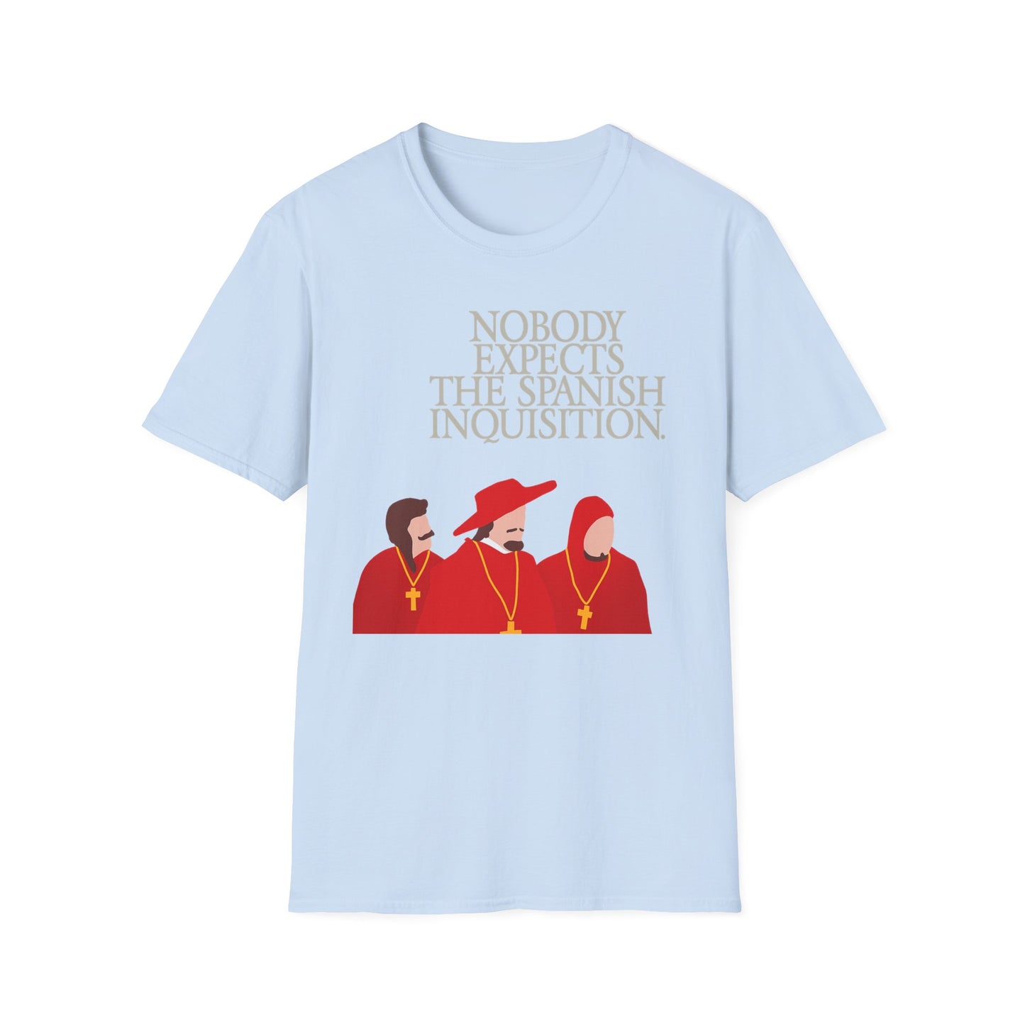 Vintage flair meets classic comedy. The Spanish Inquisition tee delivers bold parody style in true Walking Canvas Co. fashion. Worldwide shipping.