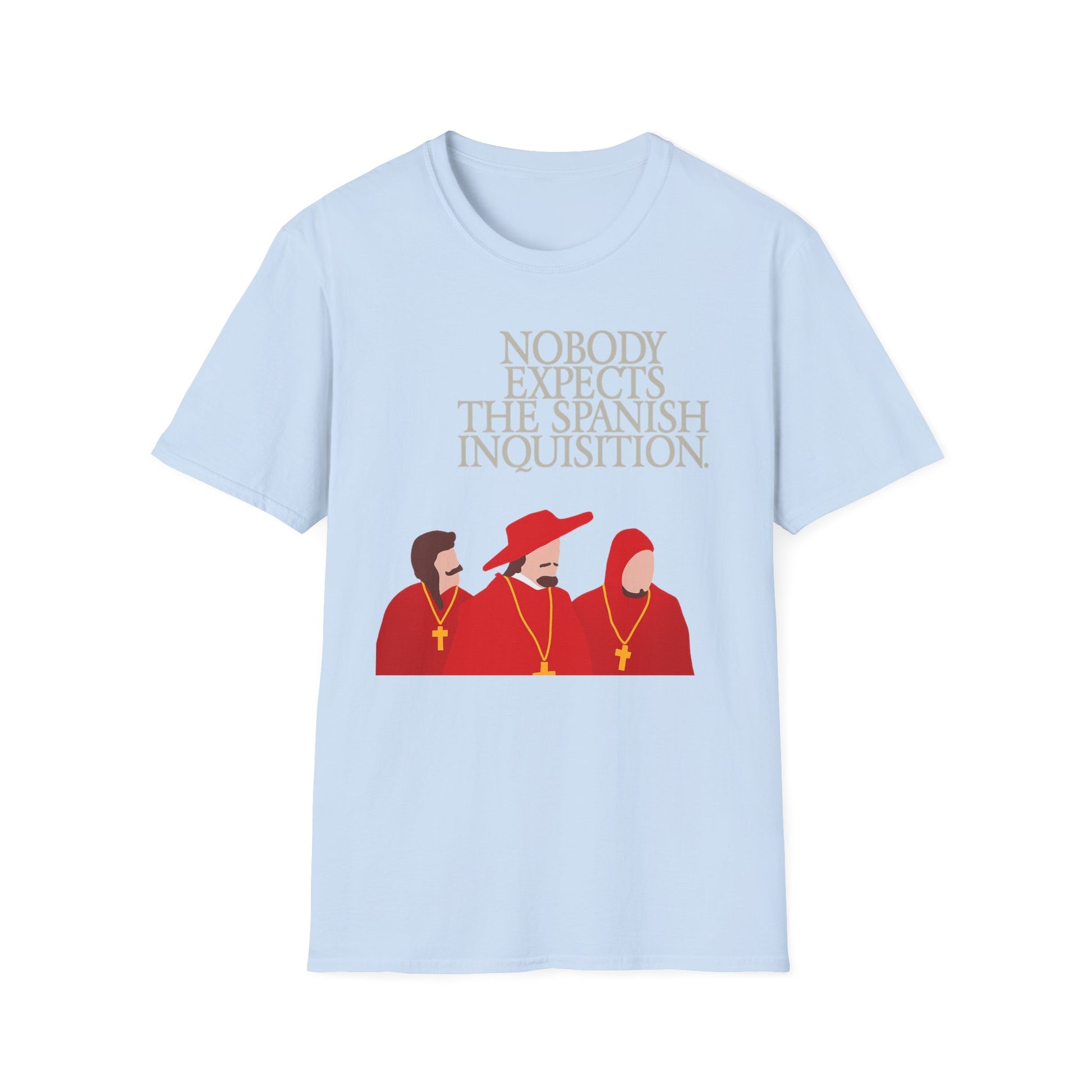 Vintage flair meets classic comedy. The Spanish Inquisition tee delivers bold parody style in true Walking Canvas Co. fashion. Worldwide shipping.