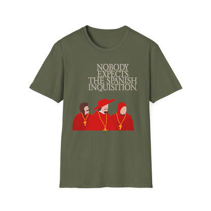 Vintage flair meets classic comedy. The Spanish Inquisition tee delivers bold parody style in true Walking Canvas Co. fashion. Worldwide shipping.