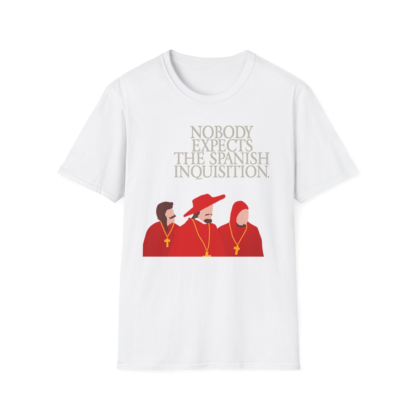 Vintage flair meets classic comedy. The Spanish Inquisition tee delivers bold parody style in true Walking Canvas Co. fashion. Worldwide shipping.